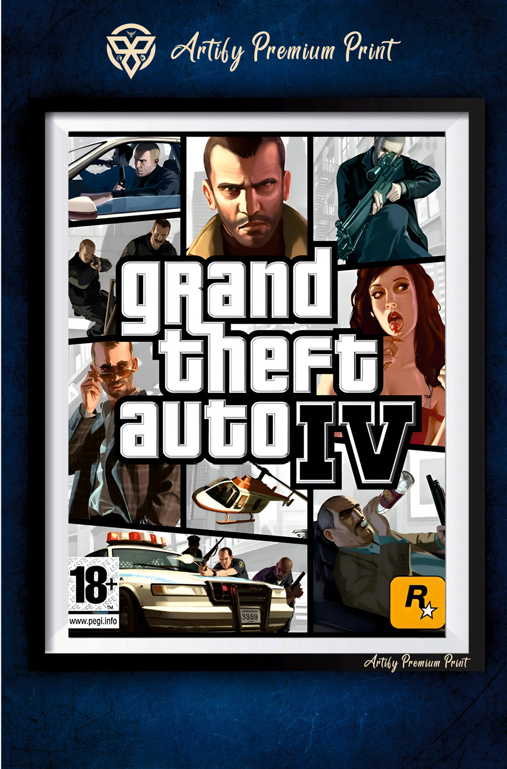 GTA IV Banner Poster || Games Poster || Premium Glossy Photo