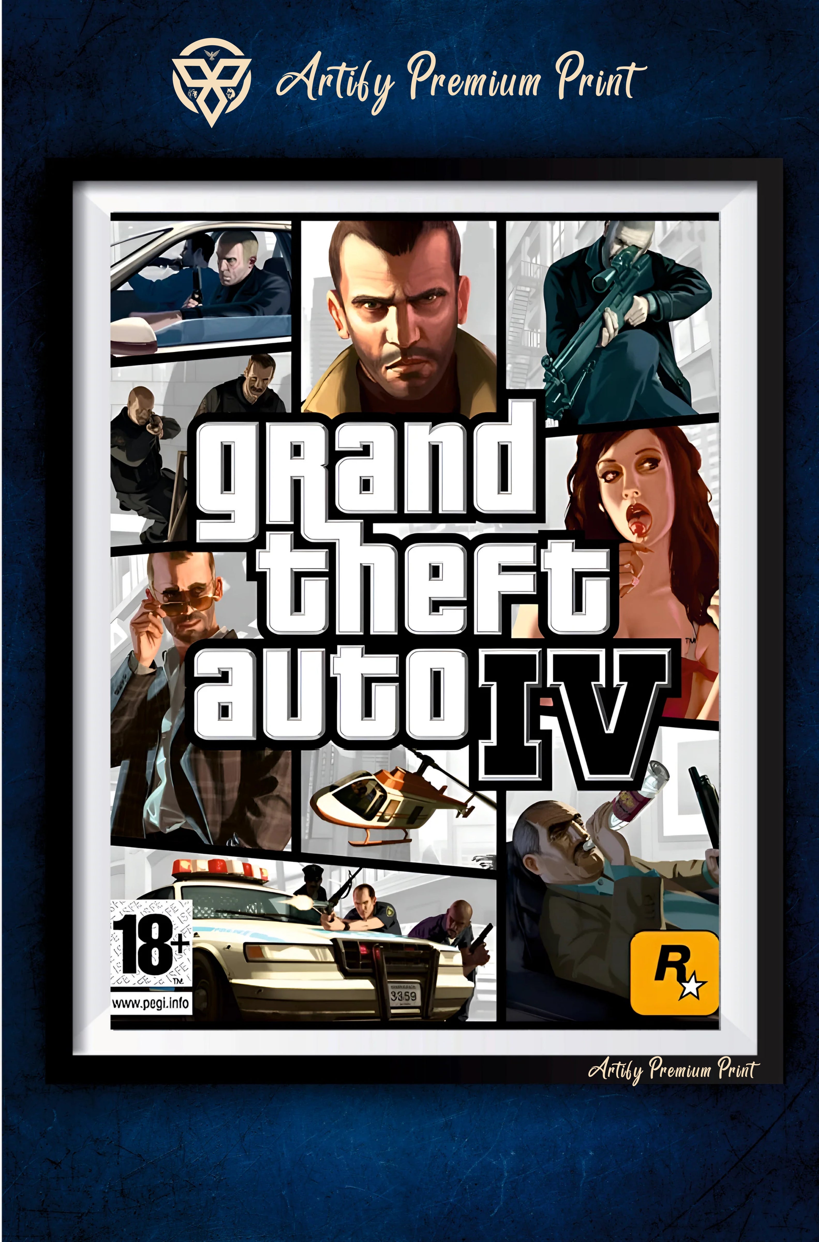 GTA IV Banner Poster || Games Poster || Premium Glossy Photo